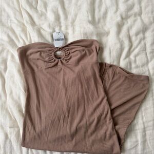 Forever 21 Tan Bandeau Dress